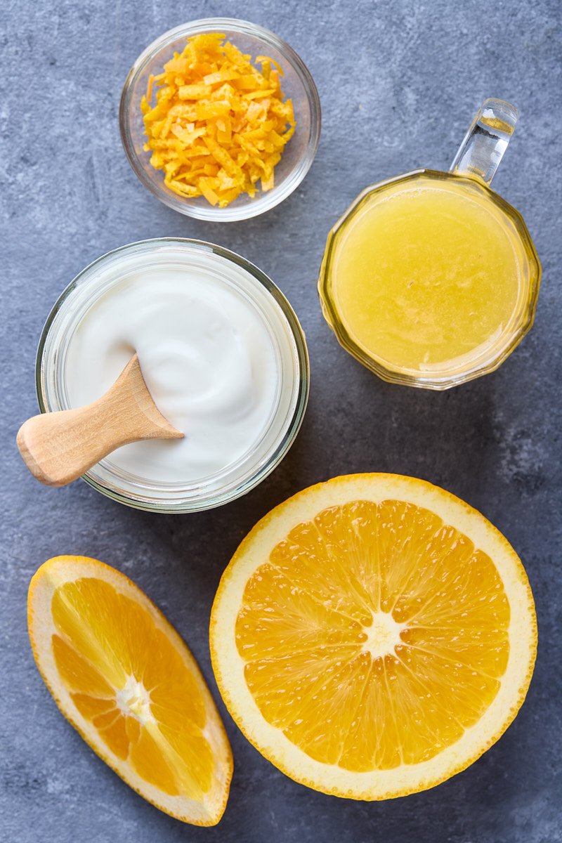 Use yogurt and orange juice.