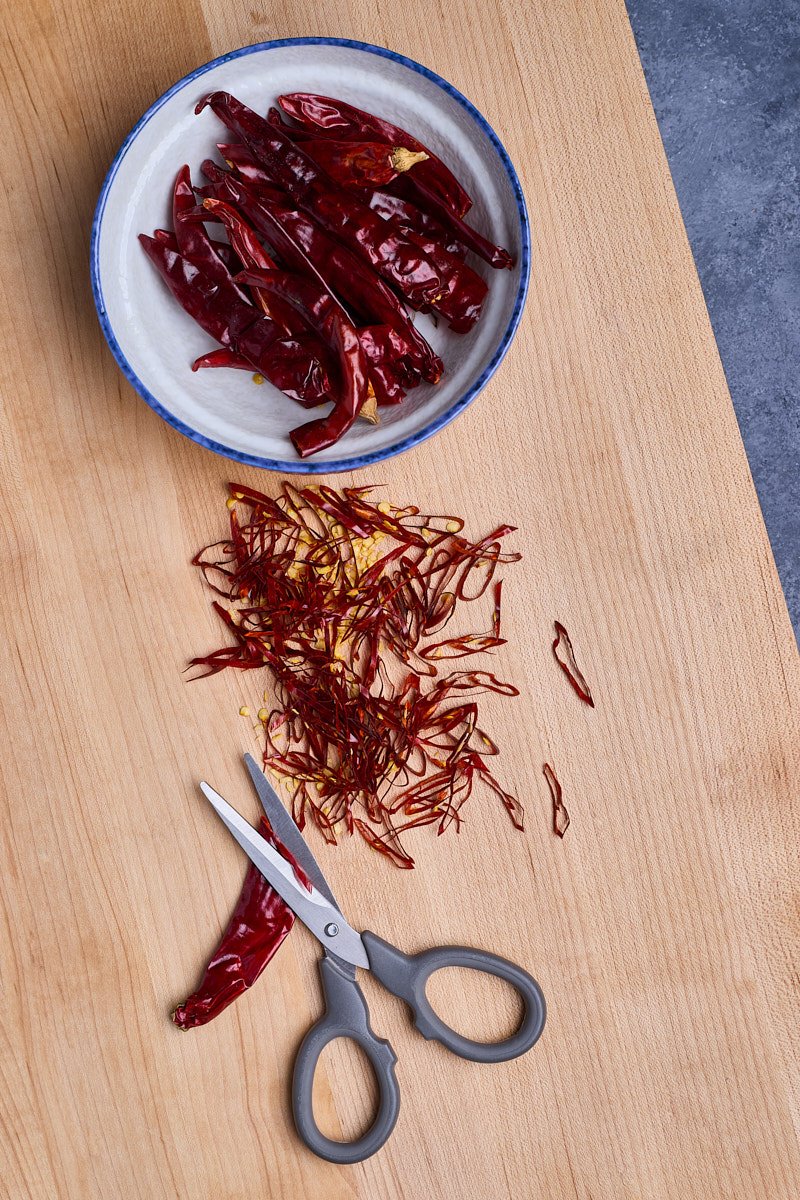 Shred Dry Chilis Duck