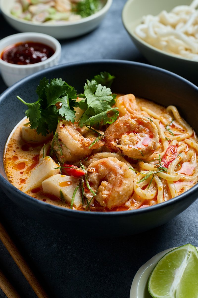 Every mouthful of this hot soup has fiery heat form the chili.