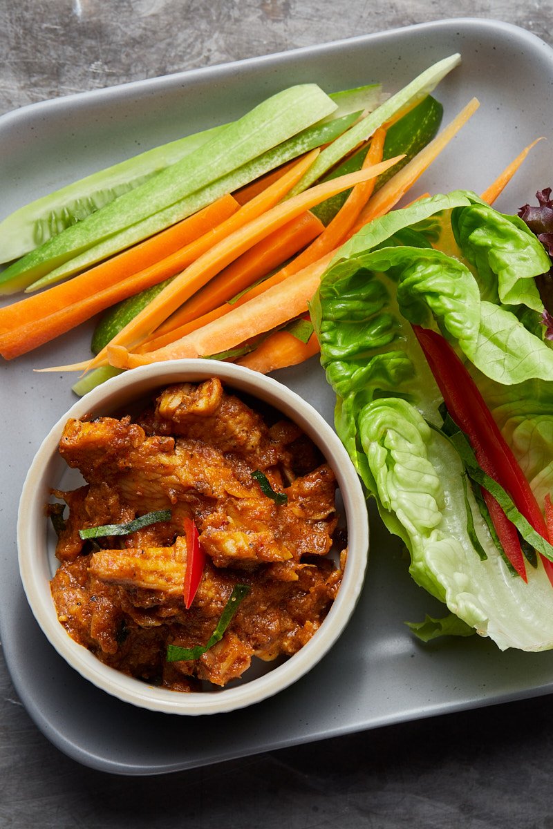 Make this wrap delicious with curry and fresh veggies.