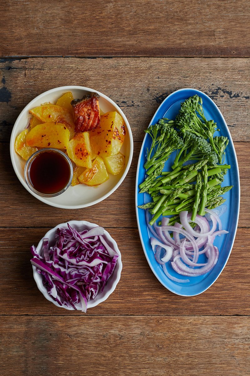 Prepare all the vegetables before you begin cooking.
