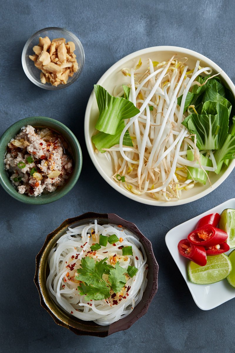 Rice Noodles Ingredient with Beansprouts